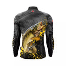 Camisa  Blusa De Pesca Peixe Traíra Preta Proteção Uv50