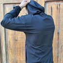 Blusa Corta Vento Slim Poliester Preto Marinho e Cinza