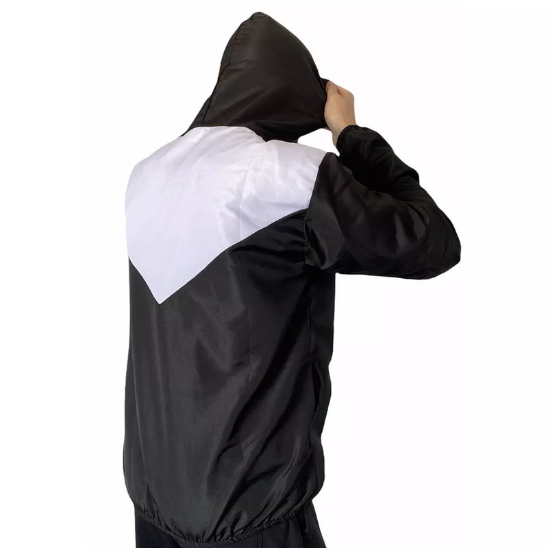 Jaqueta Masculina Corta Vento Semi Forrada Liso Preto, Azul, Branco