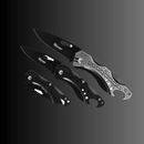 Canivete de Lamina Dobrável de Inox Para Pesca/Camping/Caça