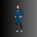 Roupa de Neoprene Pesca Sub Tokugawa Camo 3mm Azul