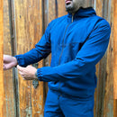 Blusa Corta Vento Slim Poliester Preto Marinho e Cinza