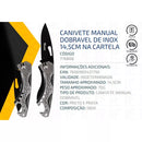 Canivete de Lamina Dobrável de Inox Para Pesca/Camping/Caça